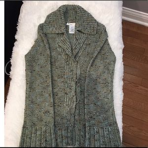 Womens Vertigo Paris Green Button Up Sweater